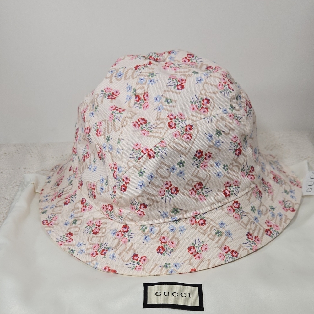 💐Gucci x Liberty of London💐 Collab Floral Print Cotton Bucket Hat